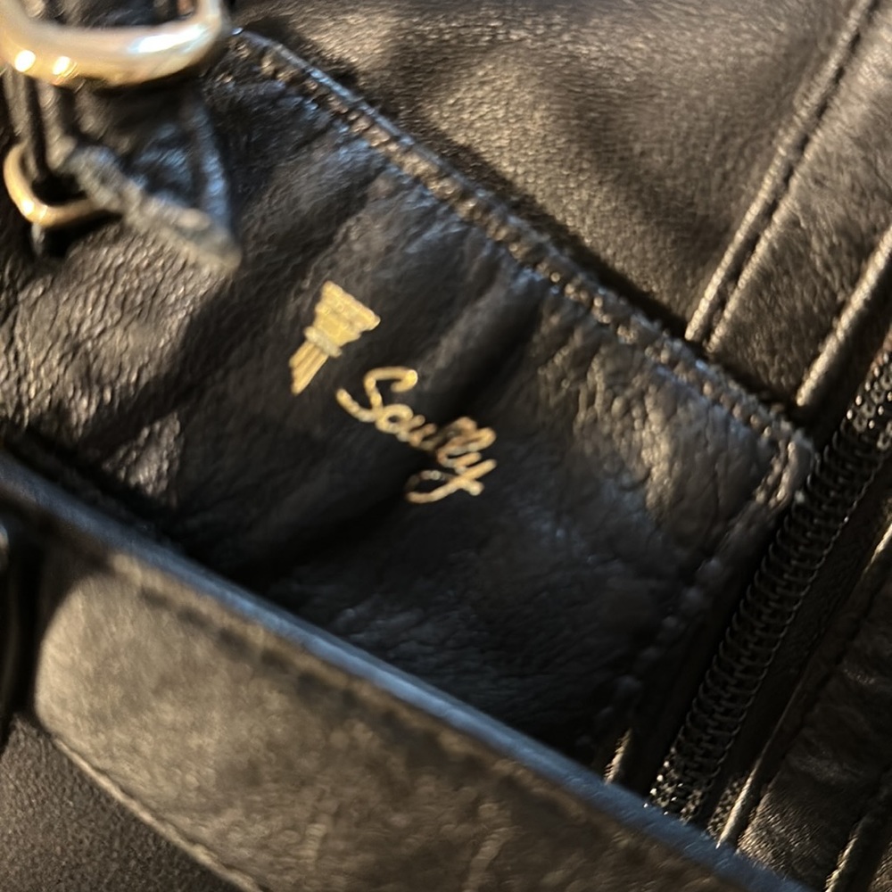 Scully Leather Garment Bag Black Bifold Carry On Shou… Gem